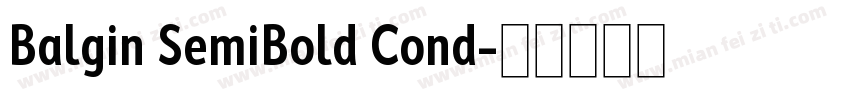 Balgin SemiBold Cond字体转换
